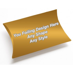 Golden Foiling Pillow Style Packaging Boxes