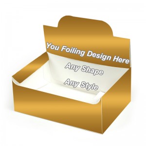 Golden Foiling Auto Bottom Display Lid Boxes