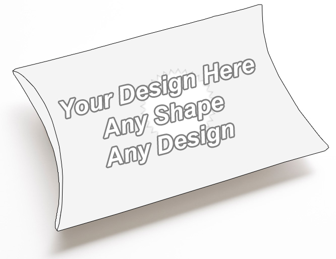 Die Cut Pillow Style Packaging Boxes