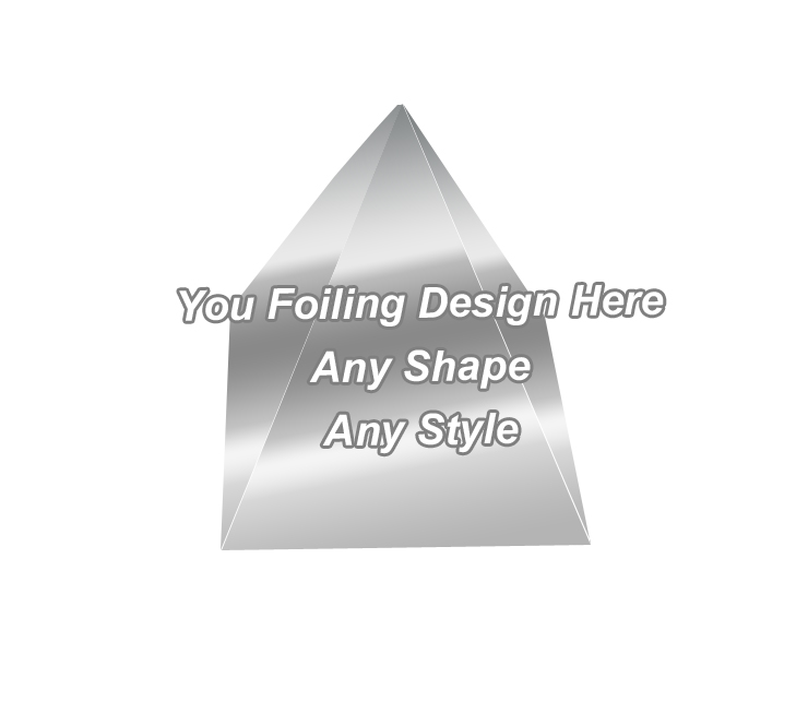 Silver Foiling Pyramid Shape Boxes
