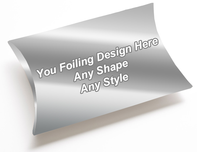 Silver Foiling Pillow Style Packaging Boxes